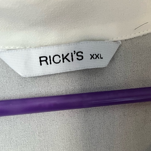 Ricki's Sheer White Ruffle Blouse - Picture 2 of 3